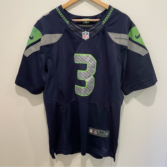 Nike Other - Nike Seahawks Russel Wilson Football Jersey Men’s 44 Navy Seattle Sports